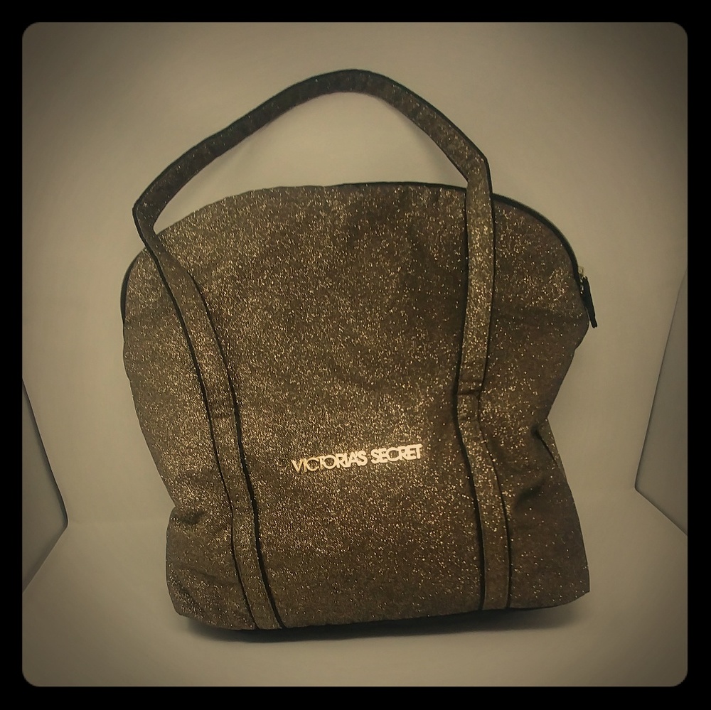 Victoria's Secret overnight bag gold glitter